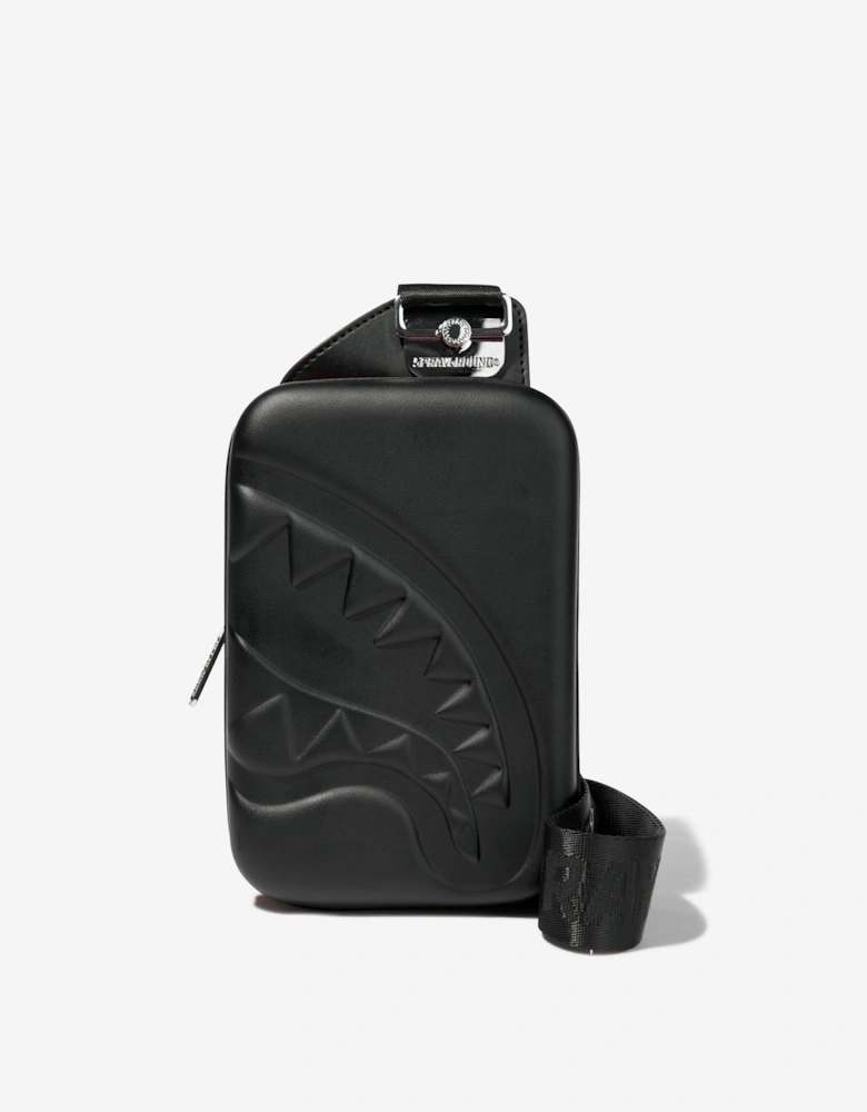 Rid Printed Zipper Hard Shell Sling in Black