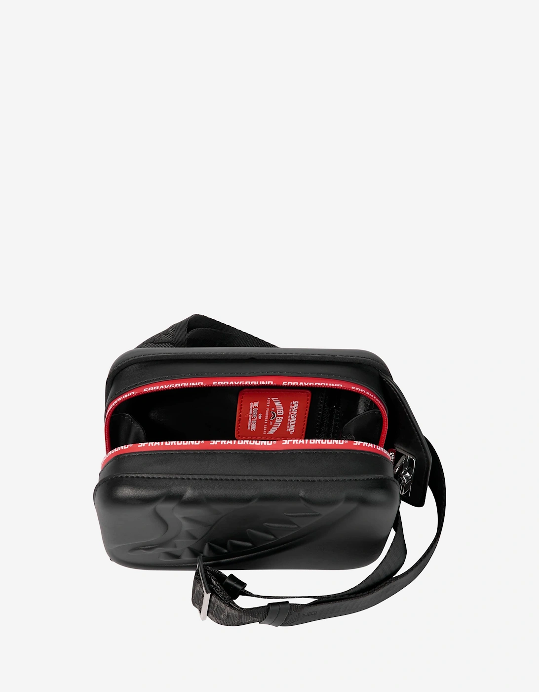 Rid Printed Zipper Hard Shell Sling in Black