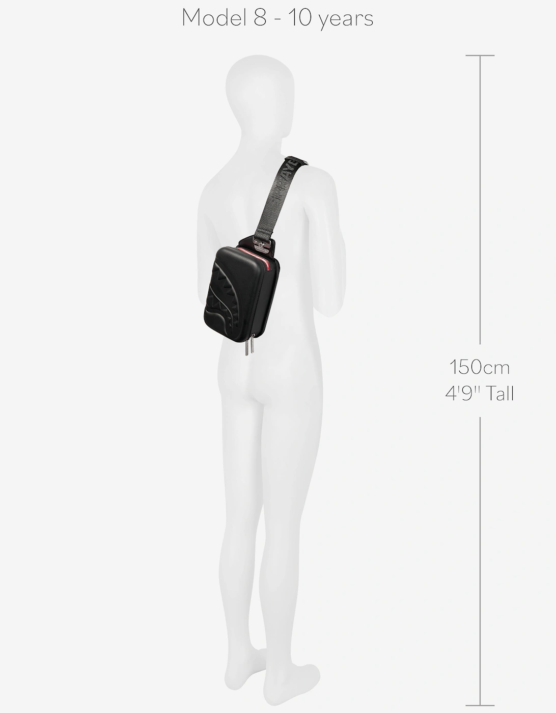 Rid Printed Zipper Hard Shell Sling in Black