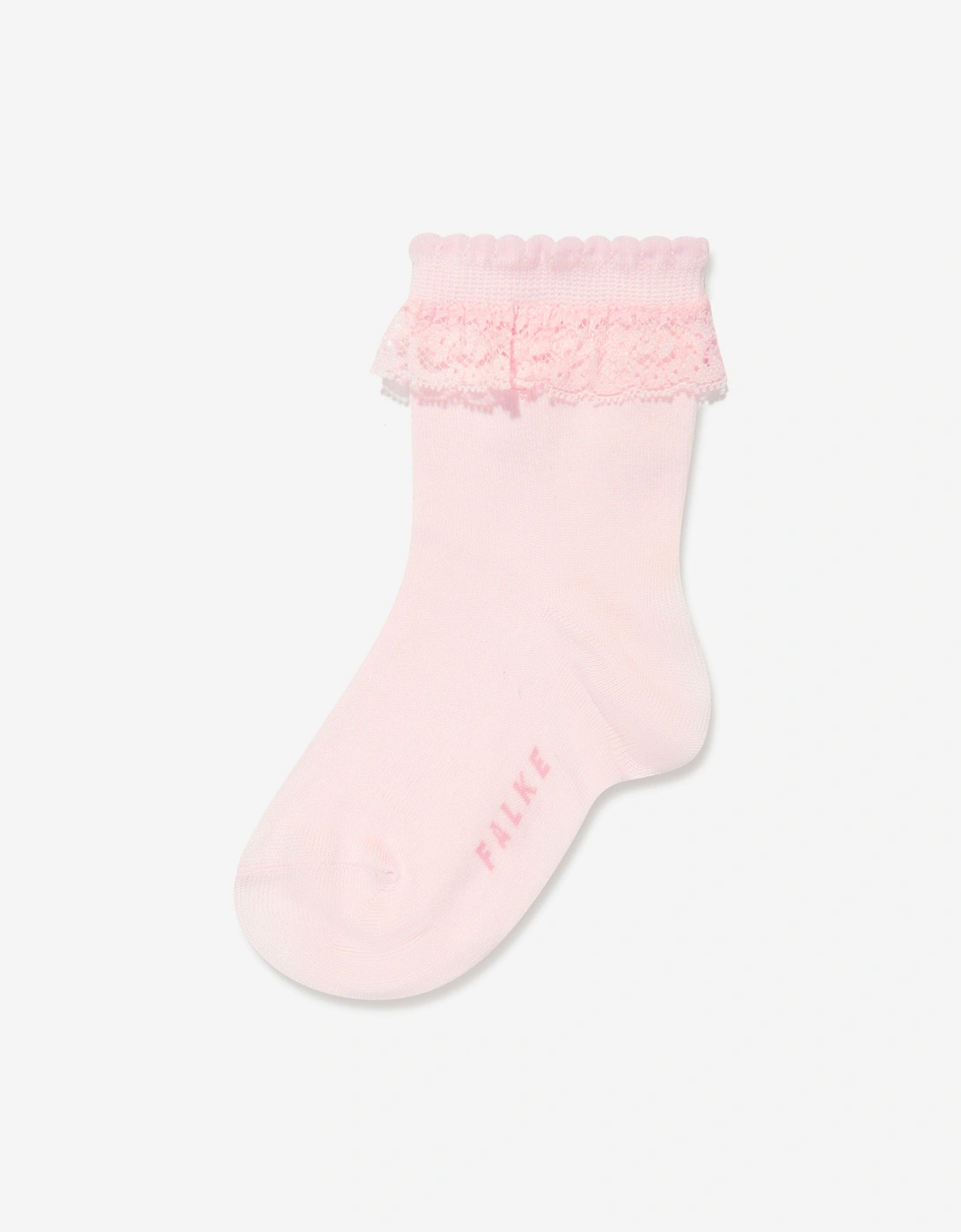 Girls Romantic Lace Socks in Pink