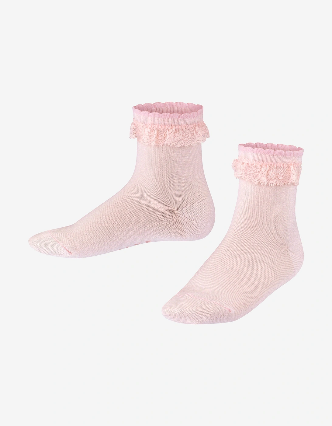 Girls Romantic Lace Socks in Pink