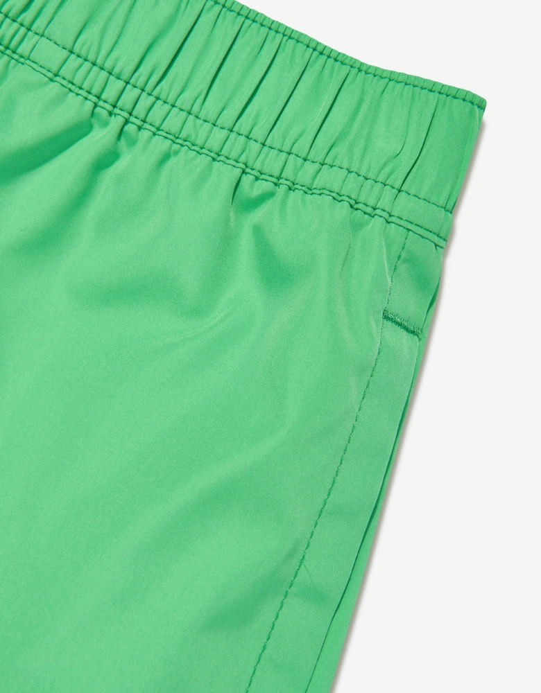 Girls Athletic Logo Shorts in Green