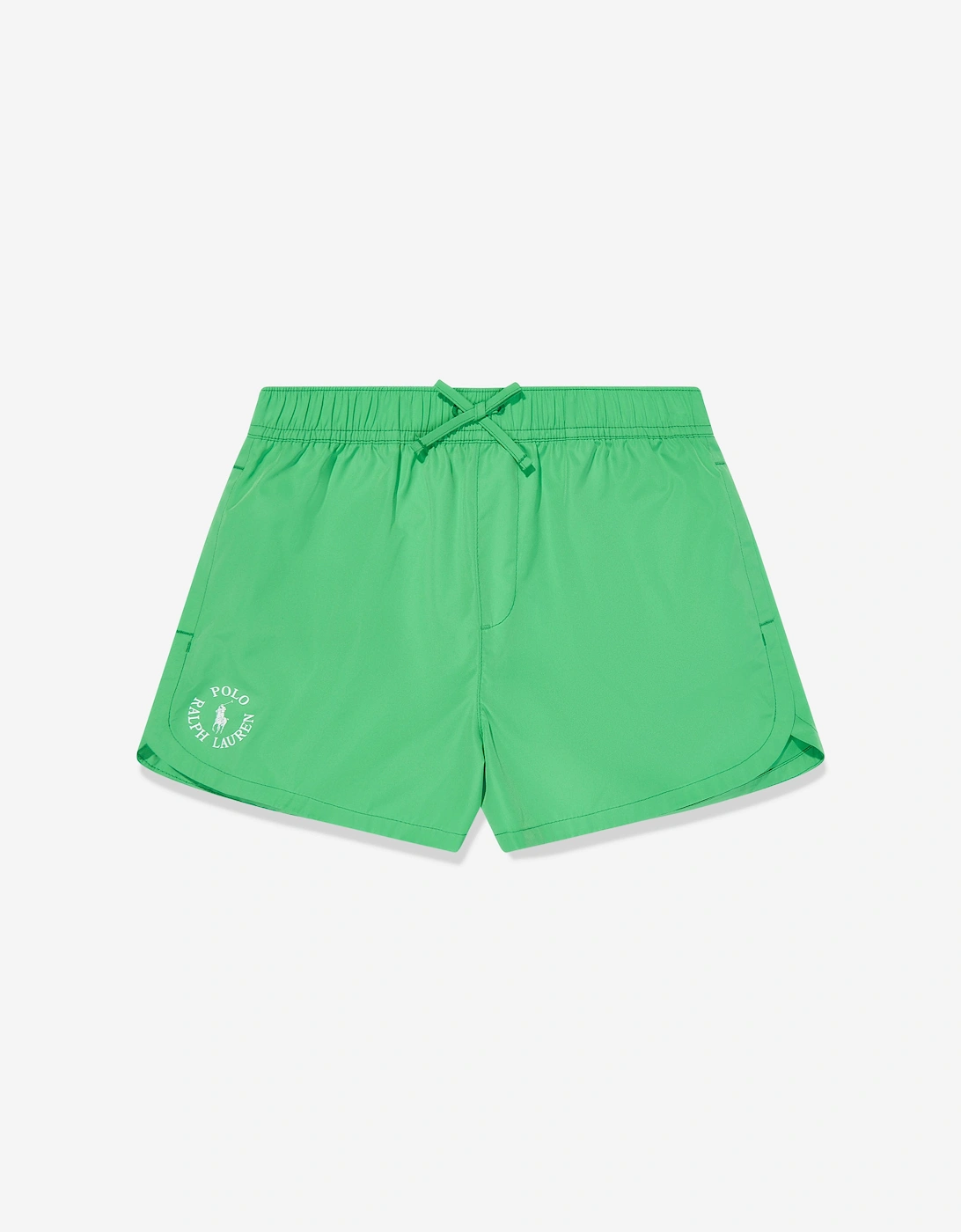 Girls Athletic Logo Shorts in Green, 5 of 4