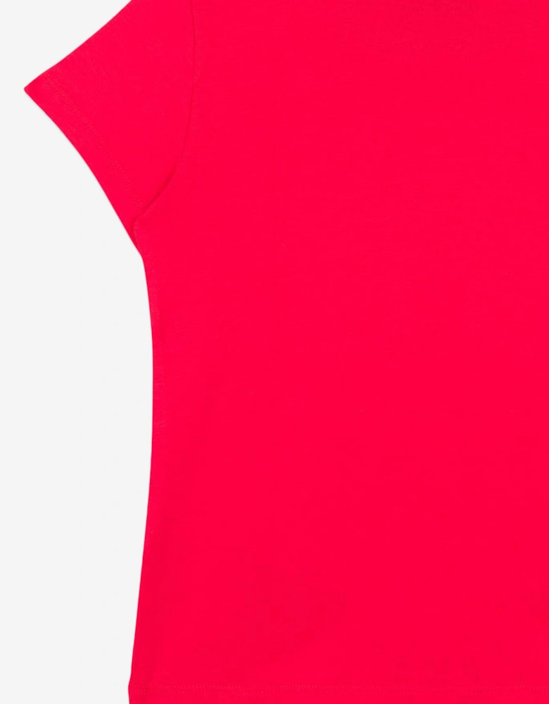 Girls Teddy Bear T-Shirt in Red