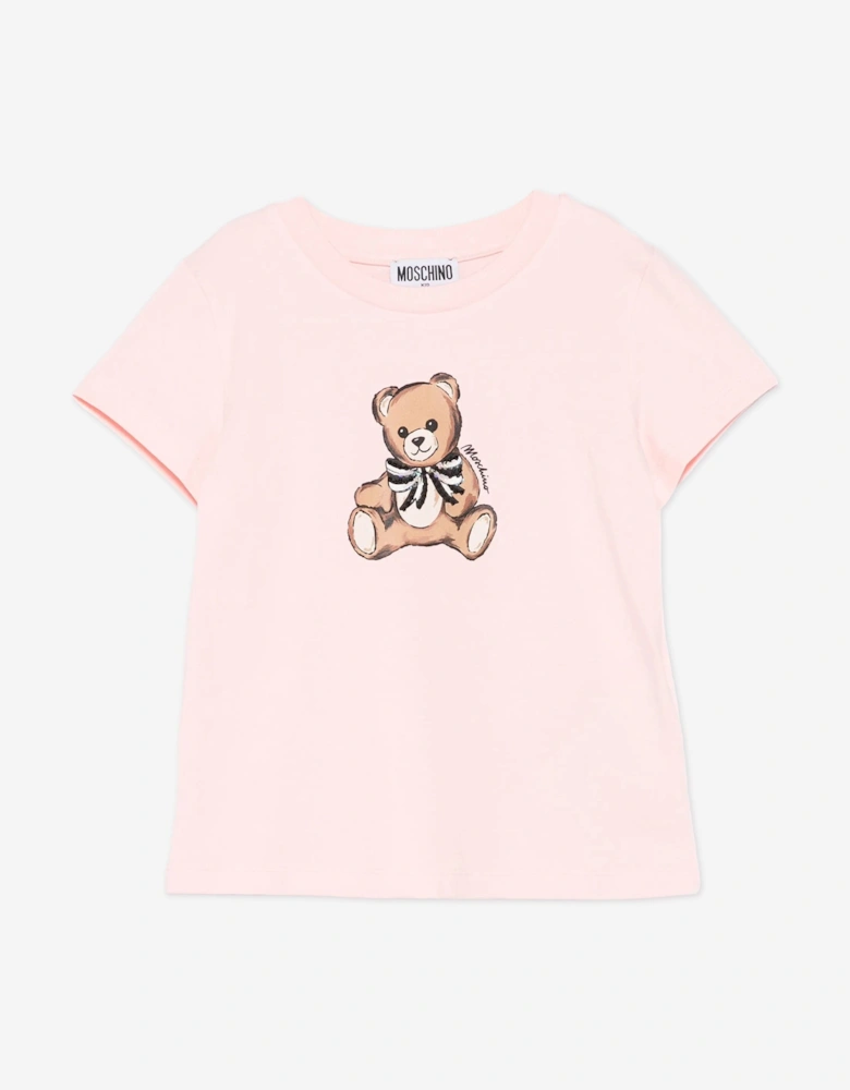 Girls Teddy Bear T-Shirt in Pink