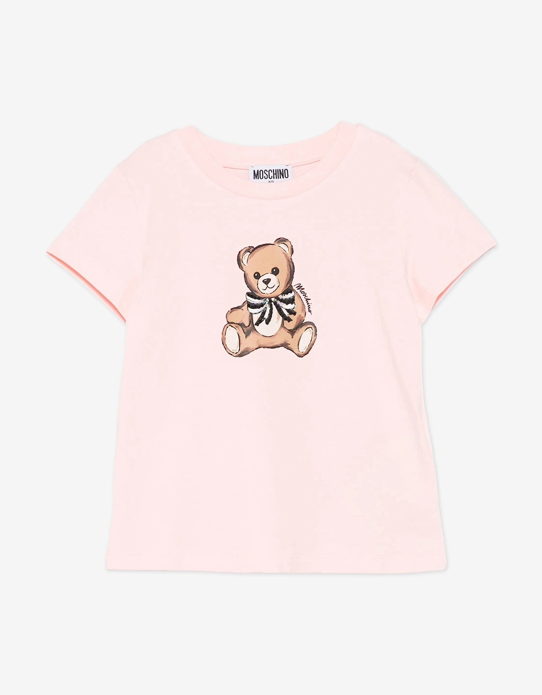 Girls Teddy Bear T-Shirt in Pink, 5 of 4