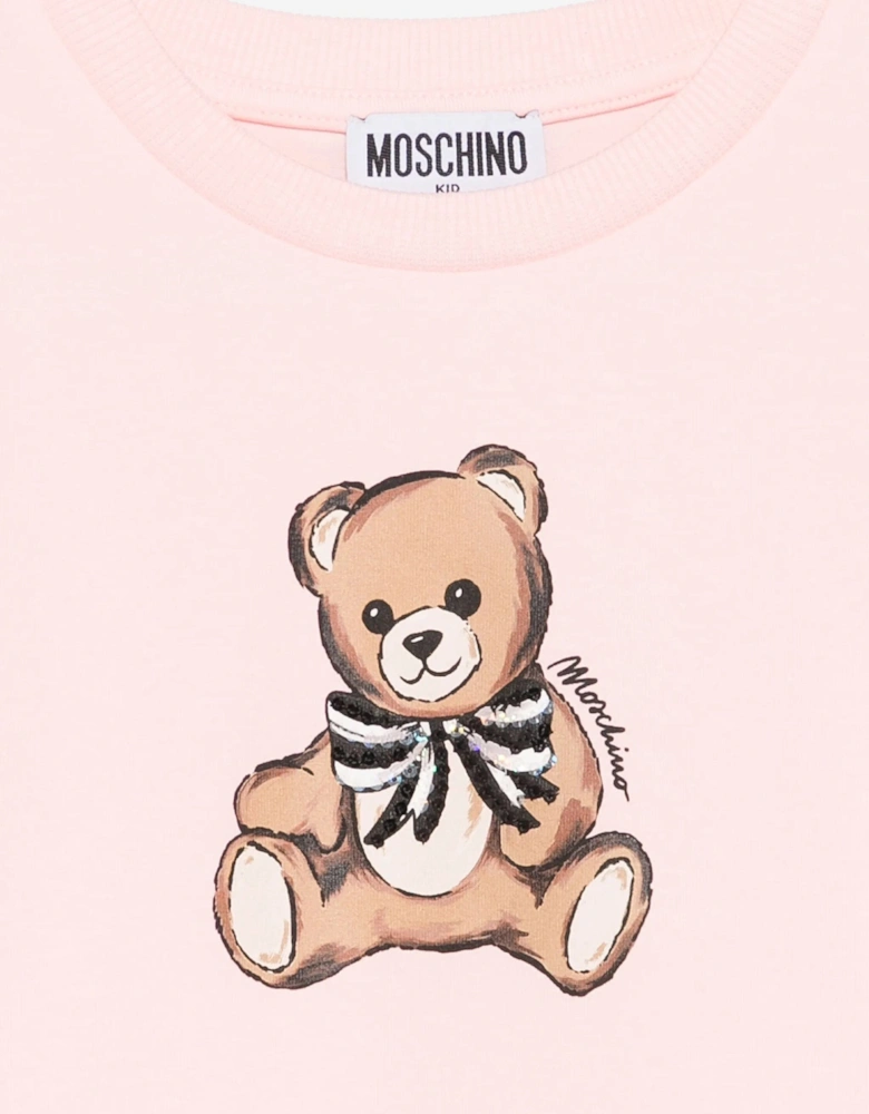 Girls Teddy Bear T-Shirt in Pink