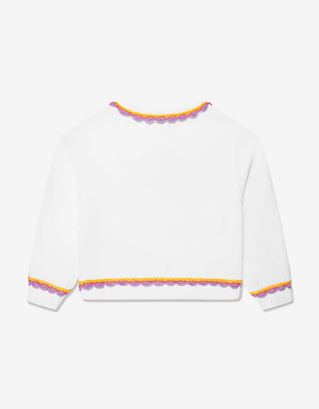 Girls Embroidered Logo Sweatshirt in White