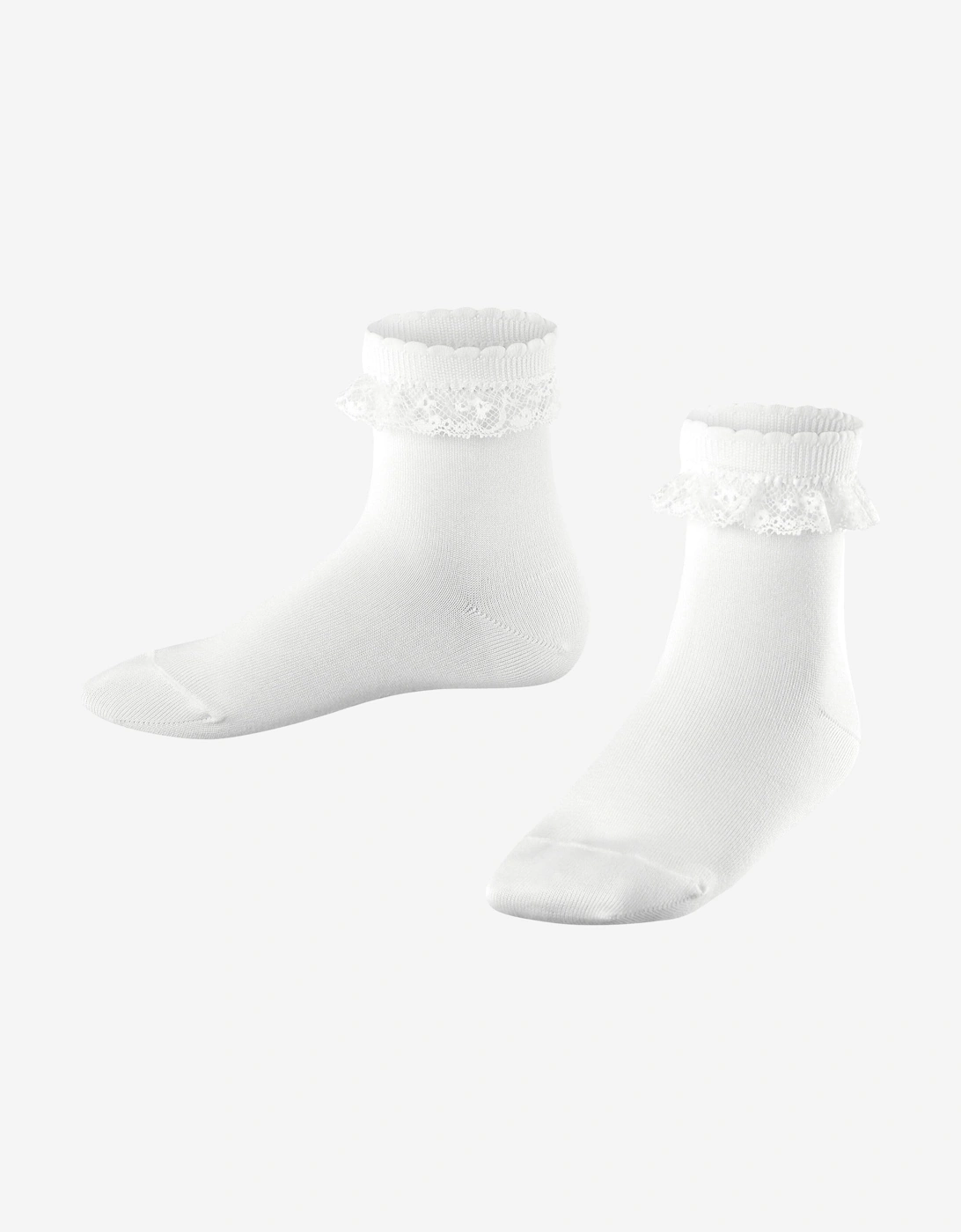 Girls Romantic Lace Socks in White