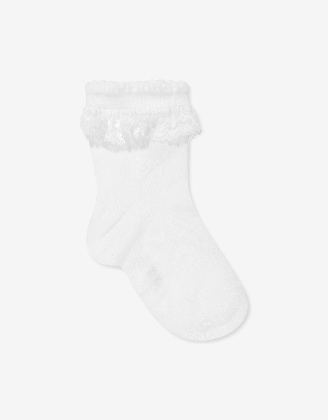 Girls Romantic Lace Socks in White, 6 of 5