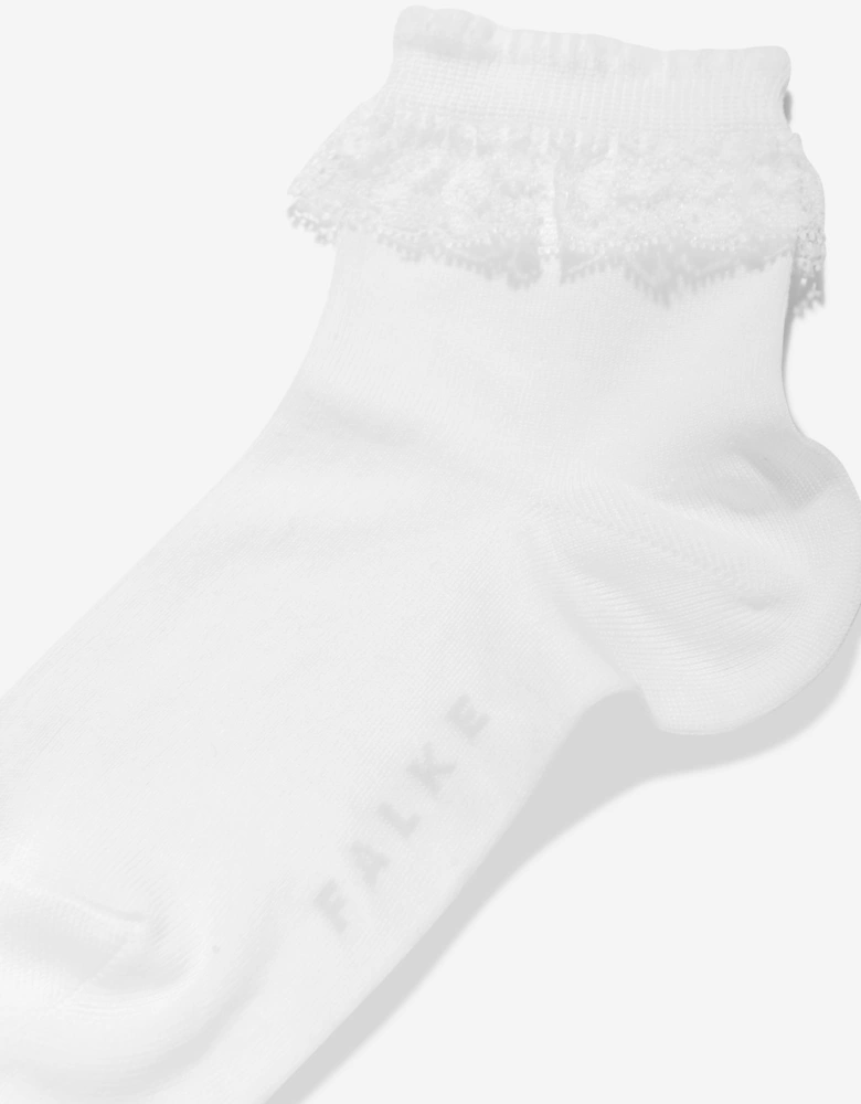 Girls Romantic Lace Socks in White