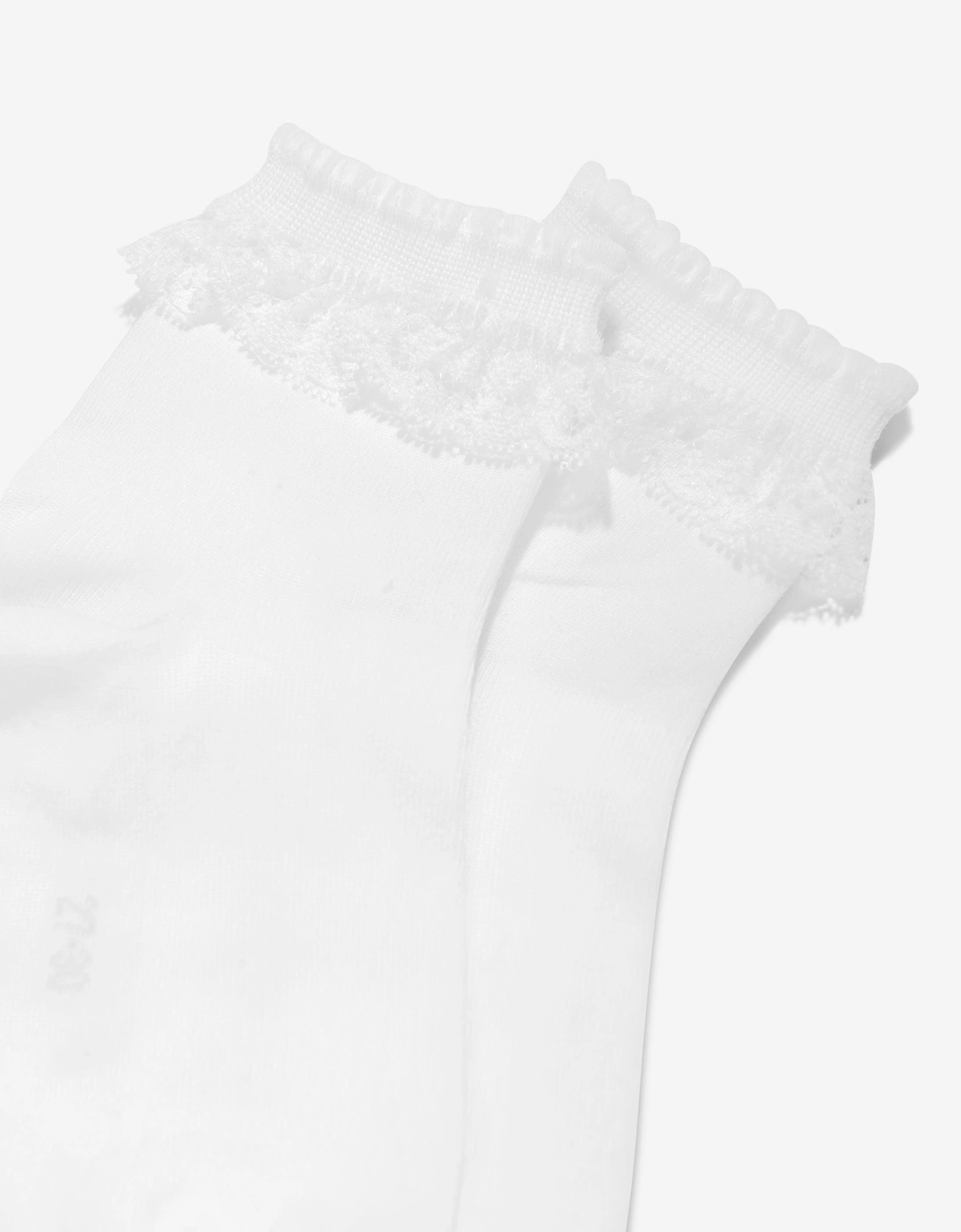 Girls Romantic Lace Socks in White