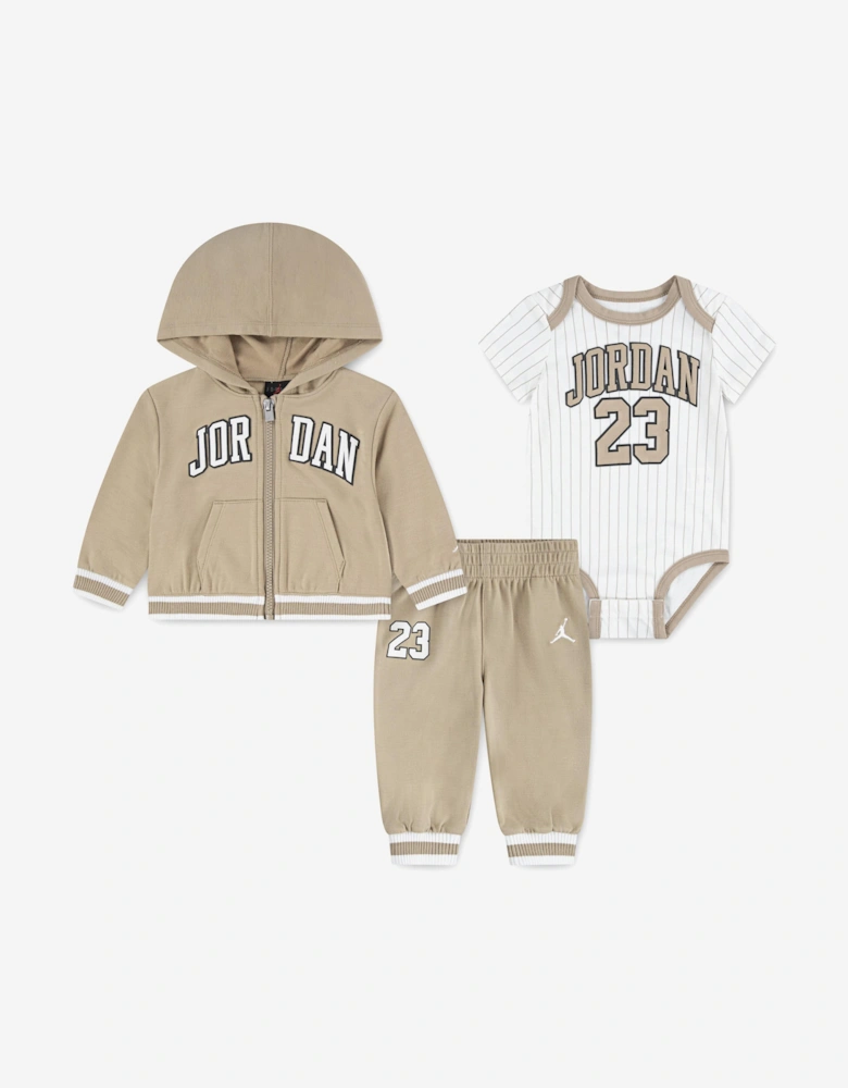 Baby MJ 23 Tracksuit Set in Beige
