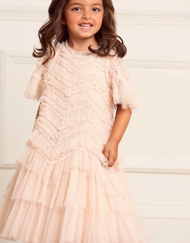 Girls Elia Tulle Dress in Pink