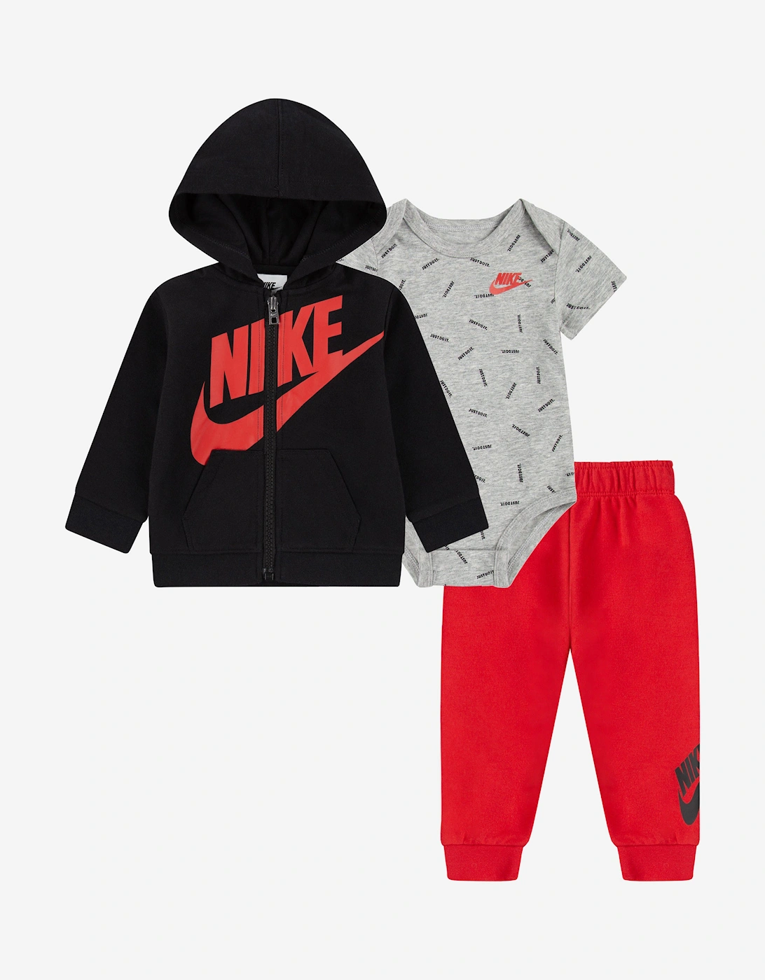 Baby Boys 3 Piece Tracksuit Set in Red, 5 of 4