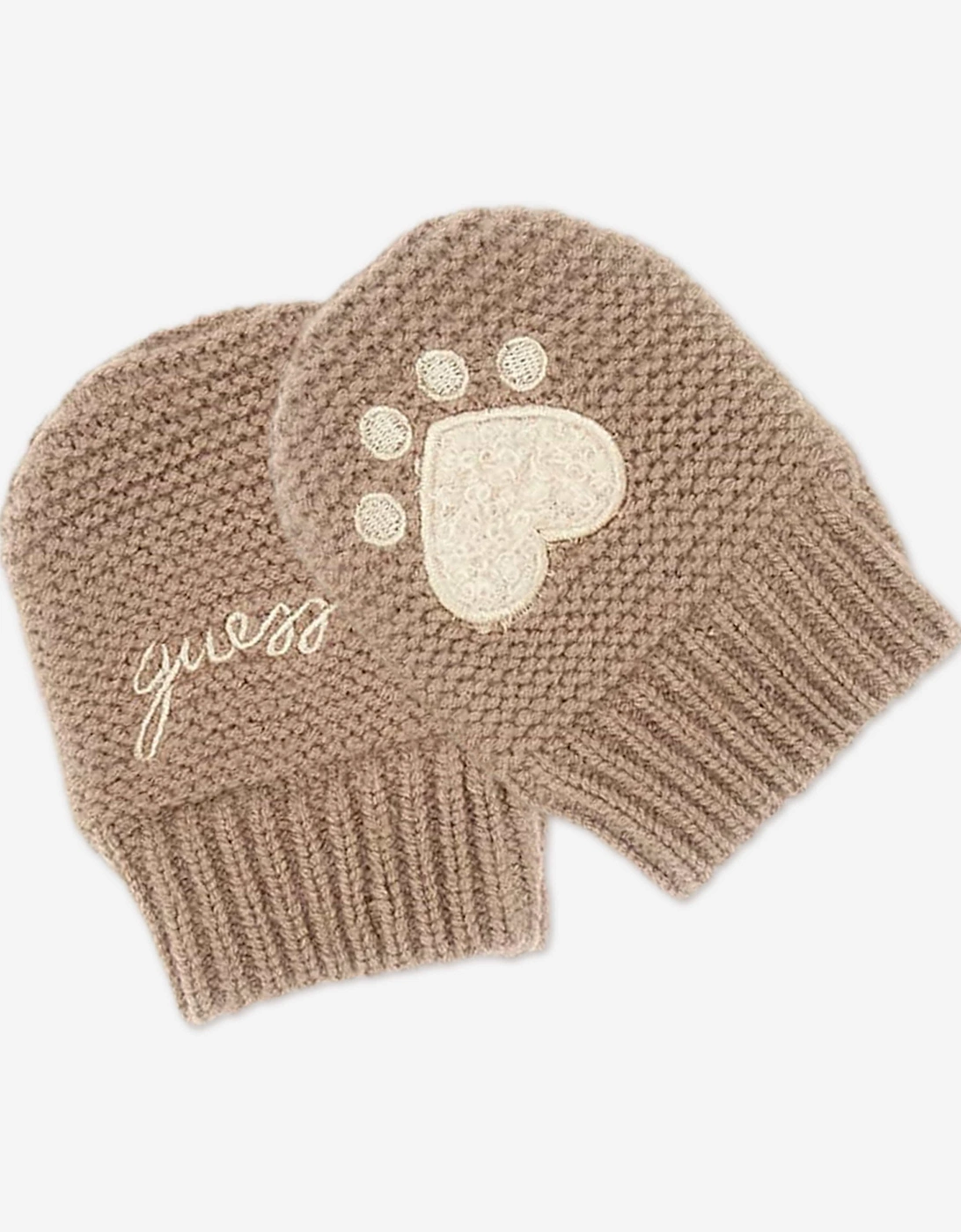 Baby Hat and Mittens Set in Brown