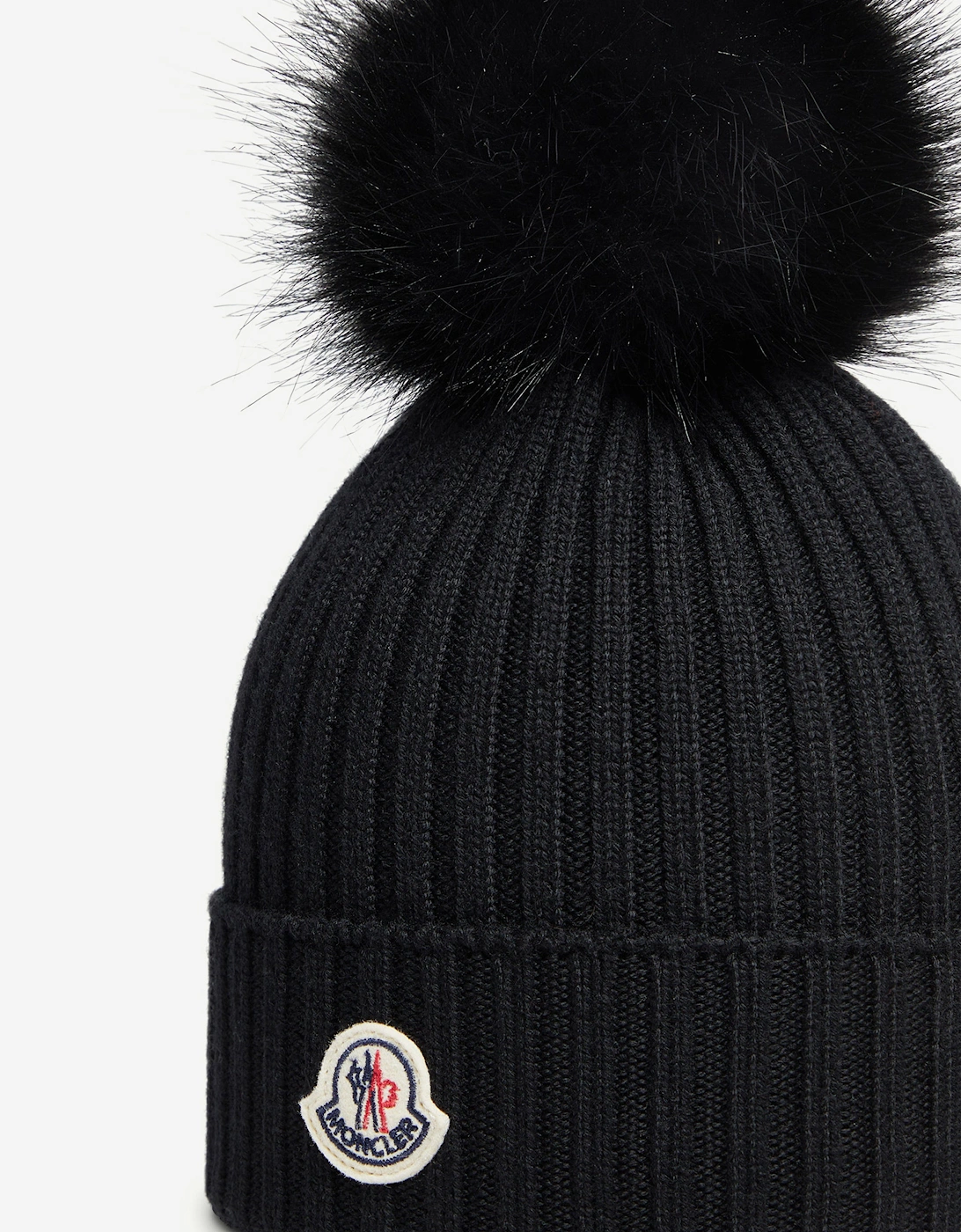 Girls Knitted Pom Pom Hat in Black
