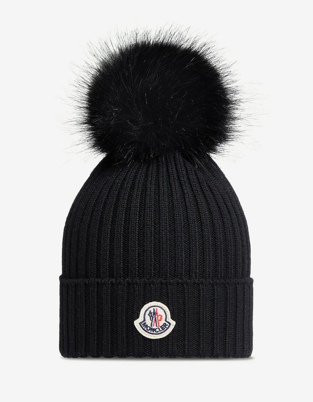 Girls Knitted Pom Pom Hat in Black, 5 of 4