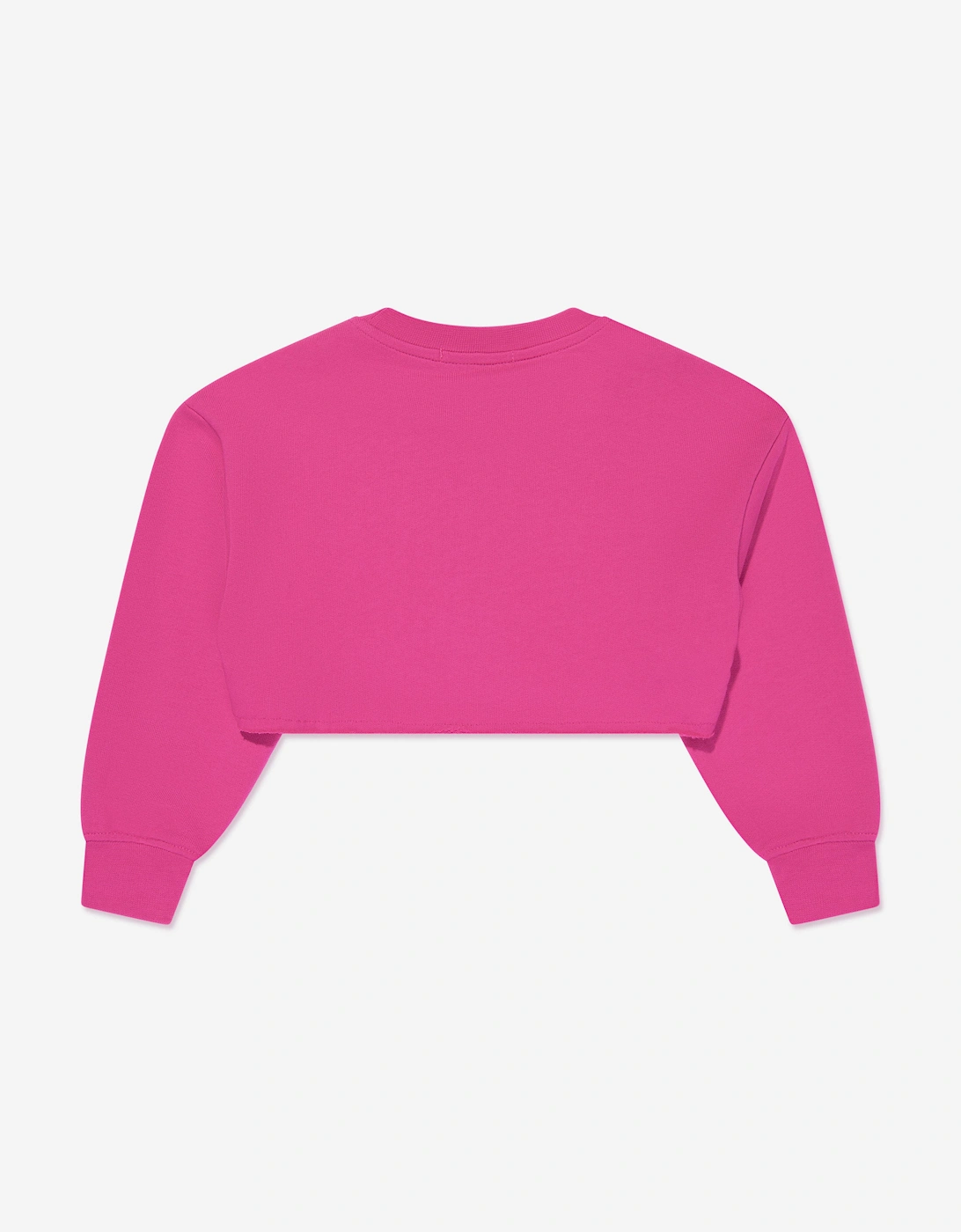 Girls Cropped Logo Sweatshirt in Pink