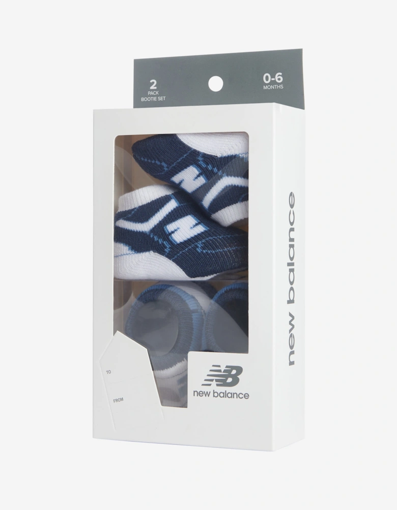 Baby Boys Classic 2 Pack Bootie Set in Navy