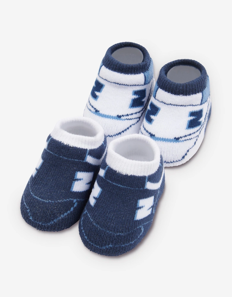 Baby Boys Classic 2 Pack Bootie Set in Navy
