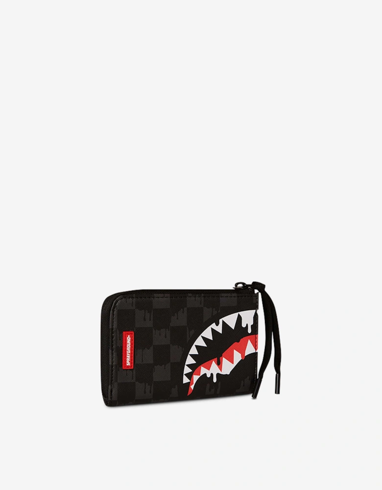 Kids Dripping Sharks In Paris Wallet in Black (13cm)