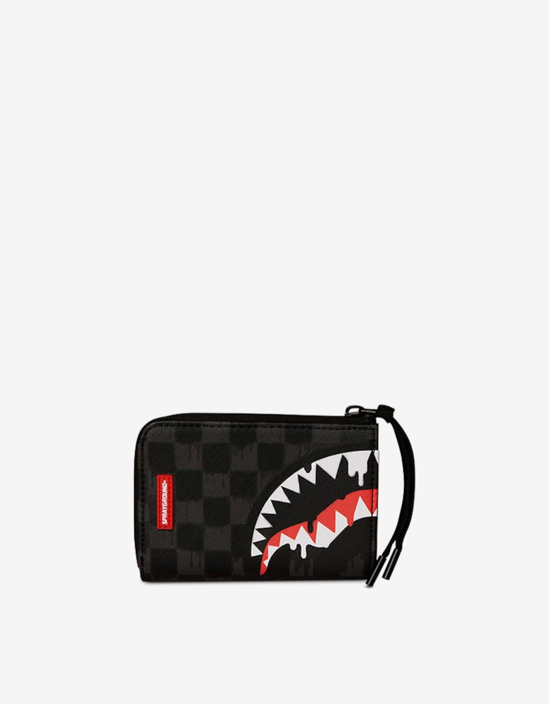 Kids Dripping Sharks In Paris Wallet in Black (13cm)
