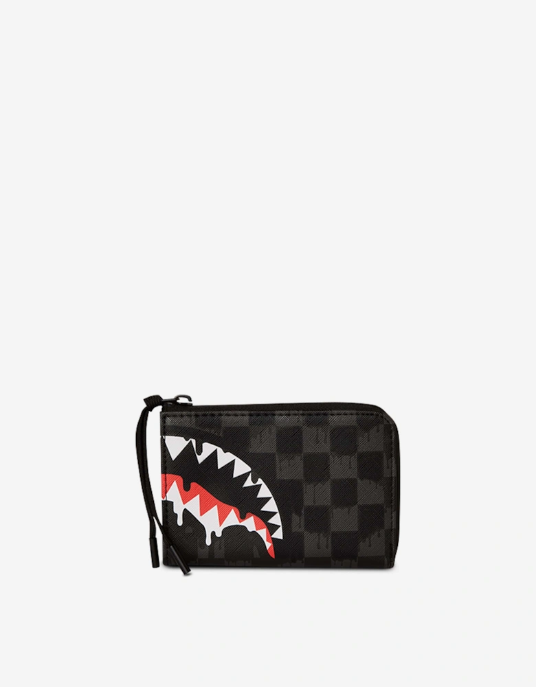 Kids Dripping Sharks In Paris Wallet in Black (13cm)