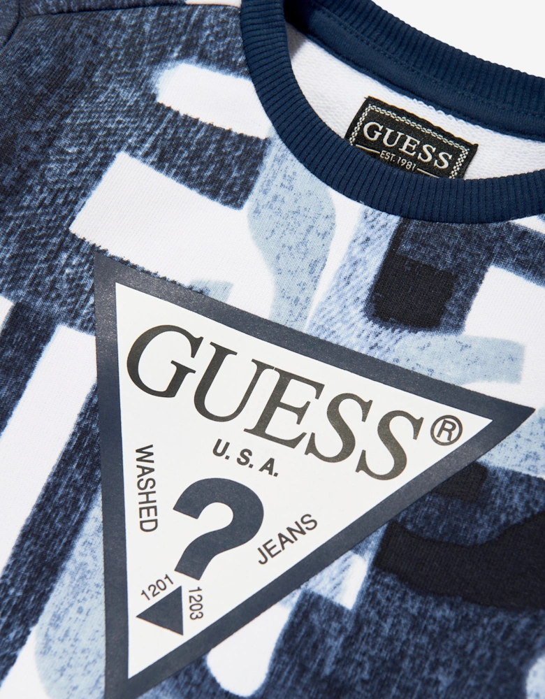 Boys Logo Sweatshirt in Blue