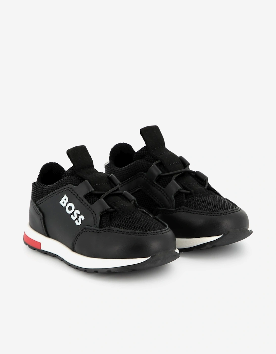 BOSS Boys Logo Trainers in Black