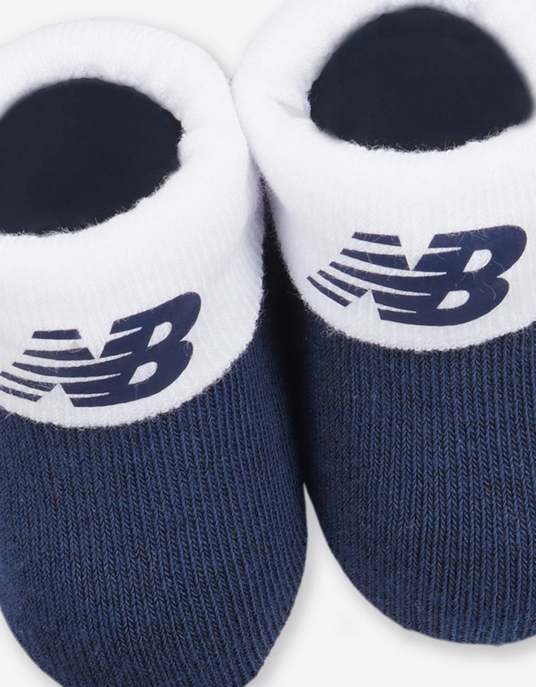 Baby Boys Bib and Bootie Set in Navy