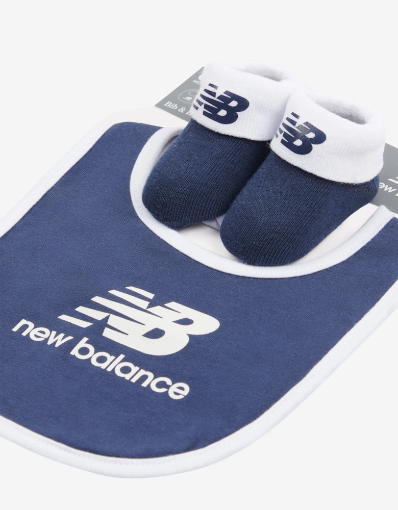 Baby Boys Bib and Bootie Set in Navy