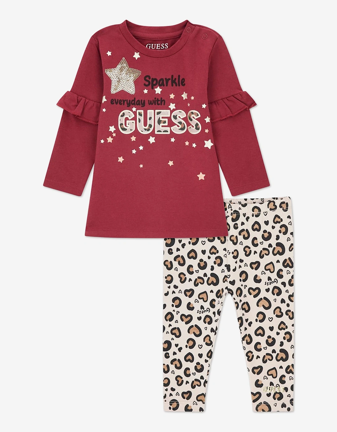 Baby Girls Legging Set in Red, 5 of 4
