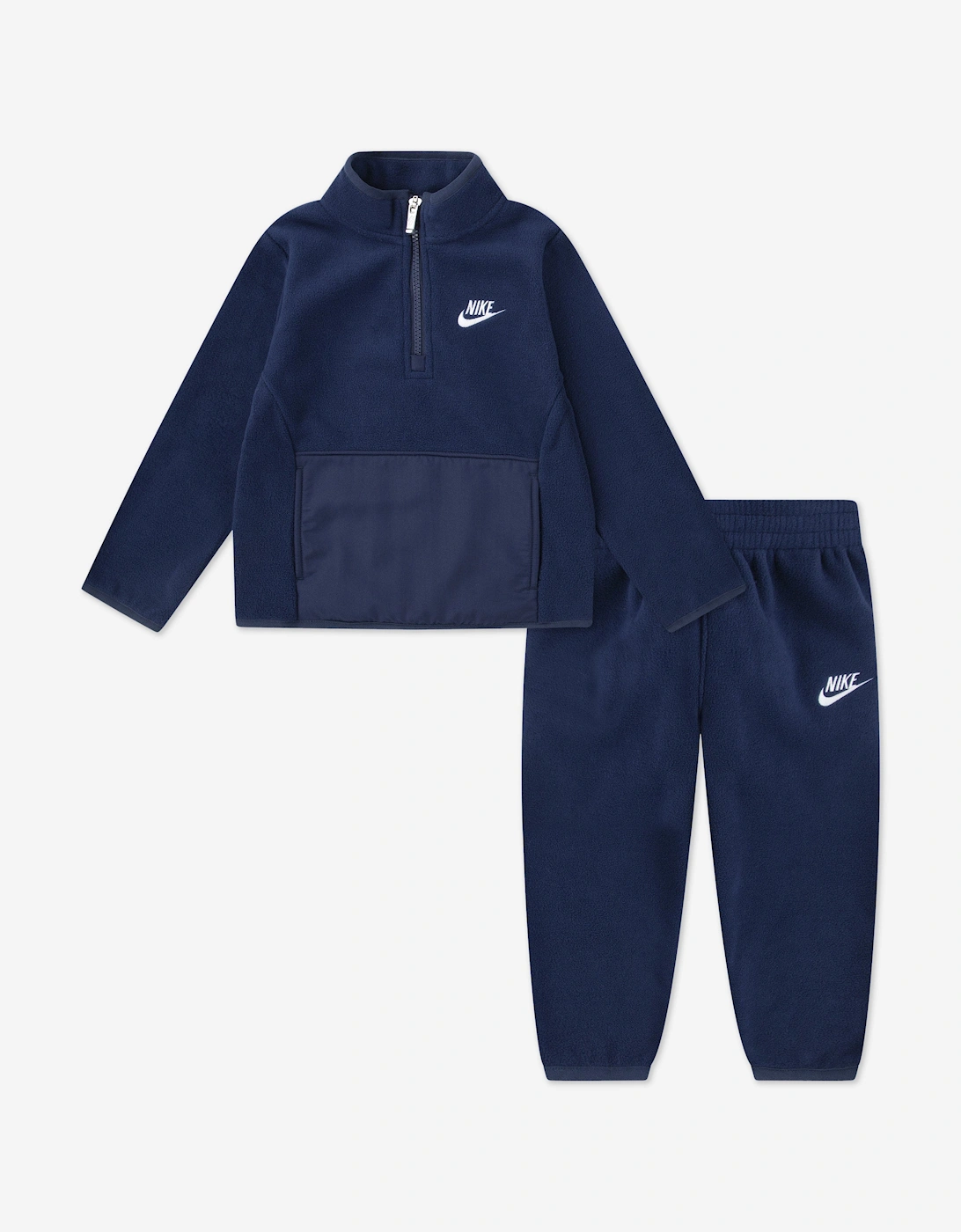 Boys Lifestyle Essential 1/2 Zip Tracksuit in Navy, 5 of 4