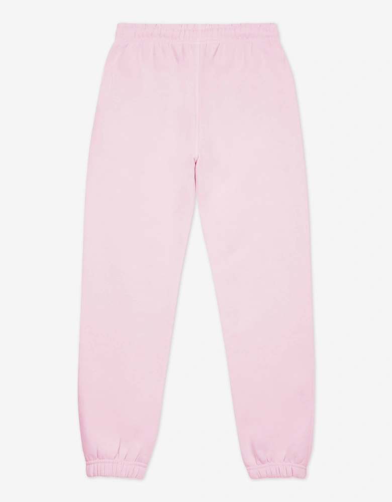 Girls Brush Back Small Logo Joggers in Pink