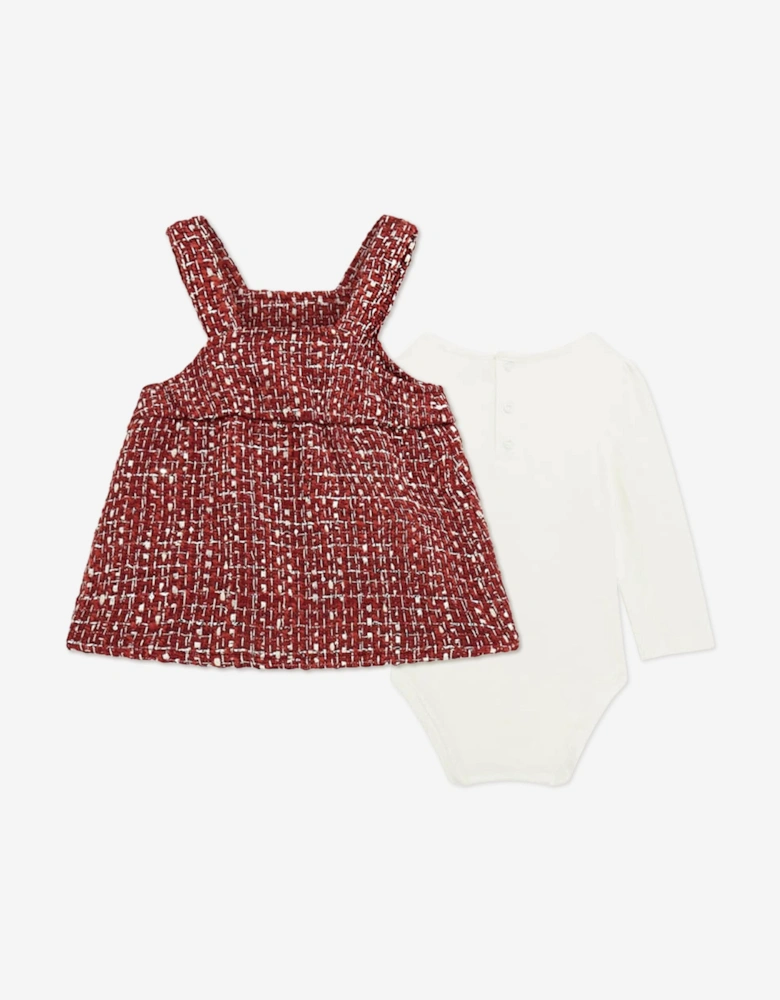 Baby Girls Tweed Skirtall Set in Ivory
