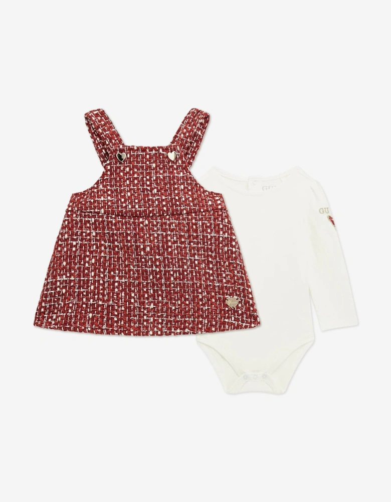 Baby Girls Tweed Skirtall Set in Ivory
