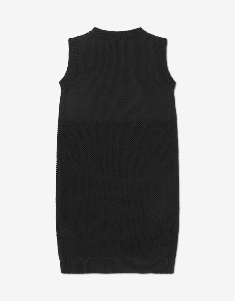 Girls Tank Top Logo Dress in Black
