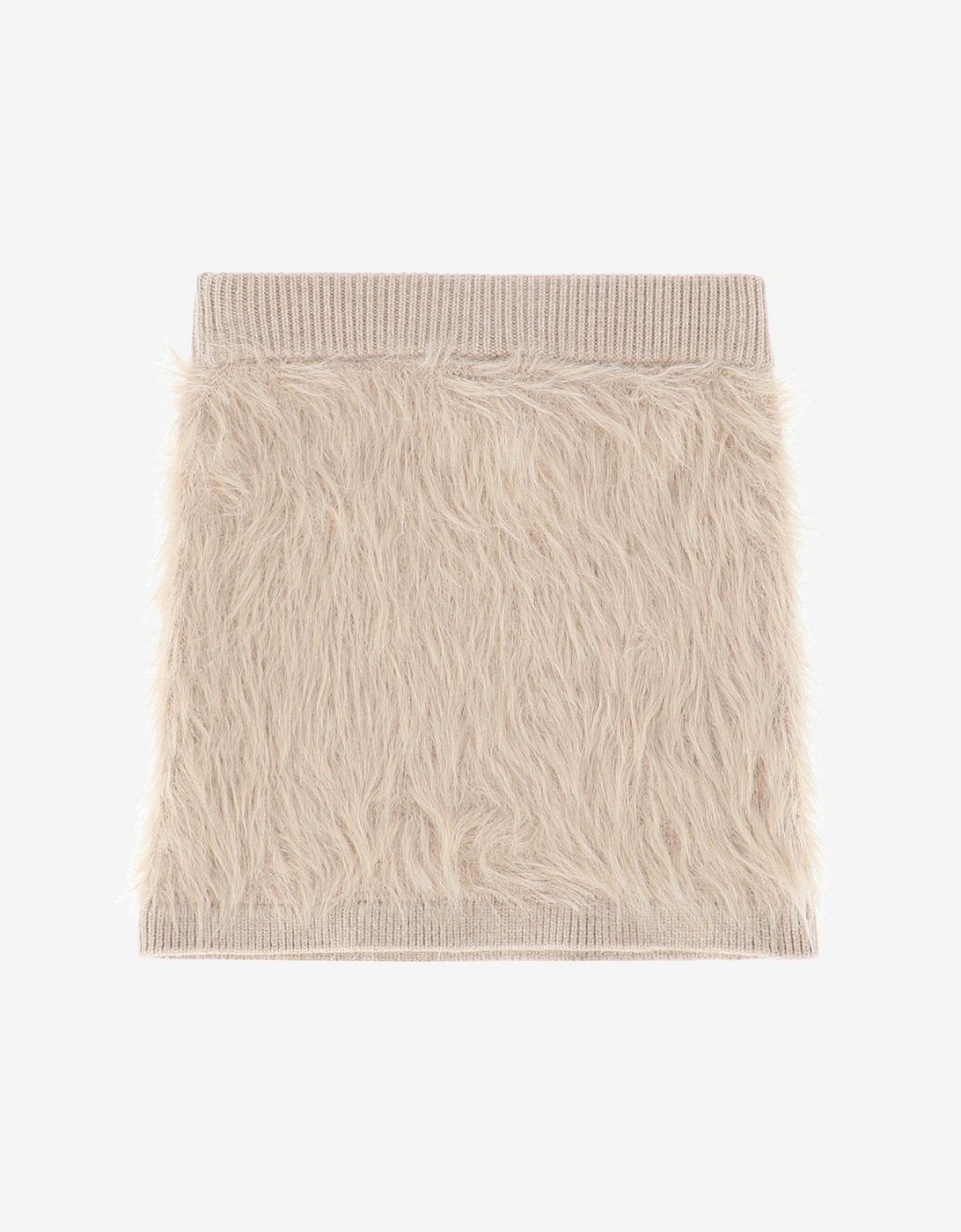 Angels Face Girls Melody Fluffy Knitted Skirt in Beige