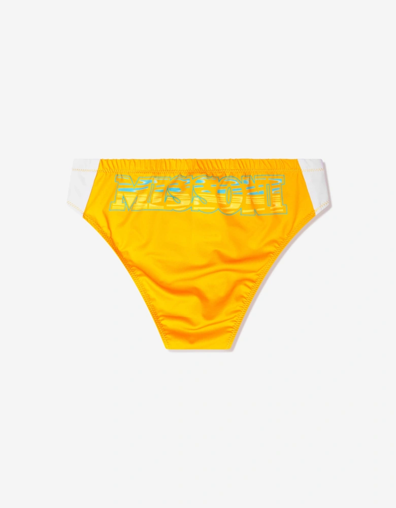 Boys Logo Swimming Briefs in Multicolor