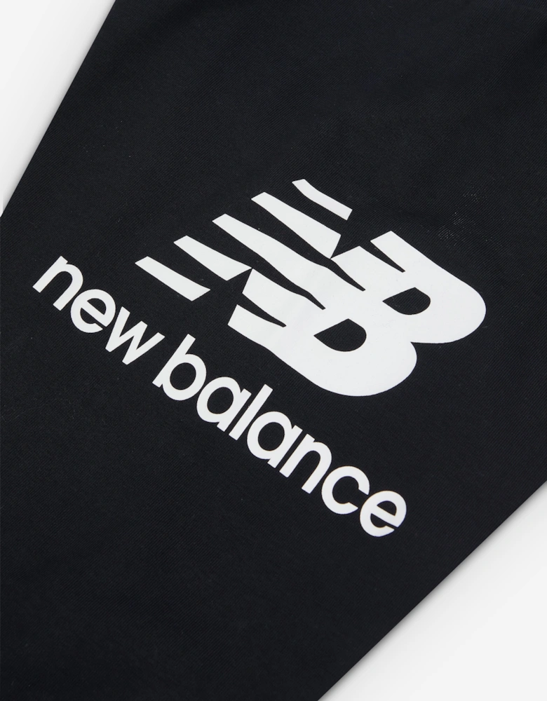 Girls Stacked Logo Leggings in Black