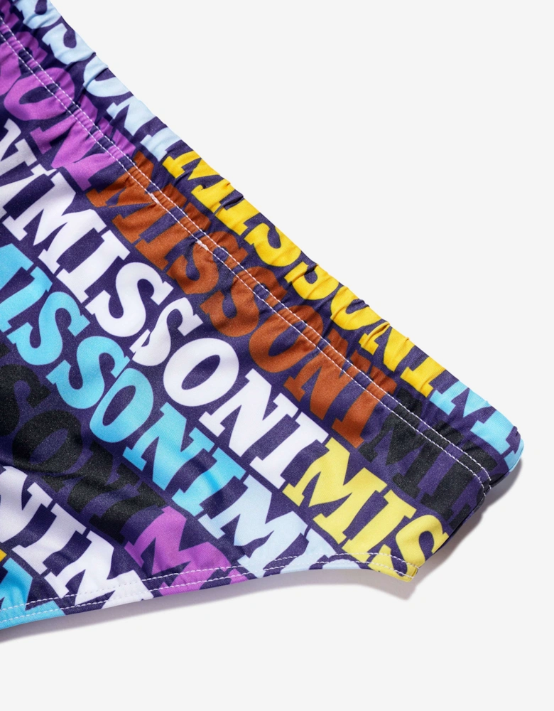 Boys Logo Swimming Briefs in Multicolor