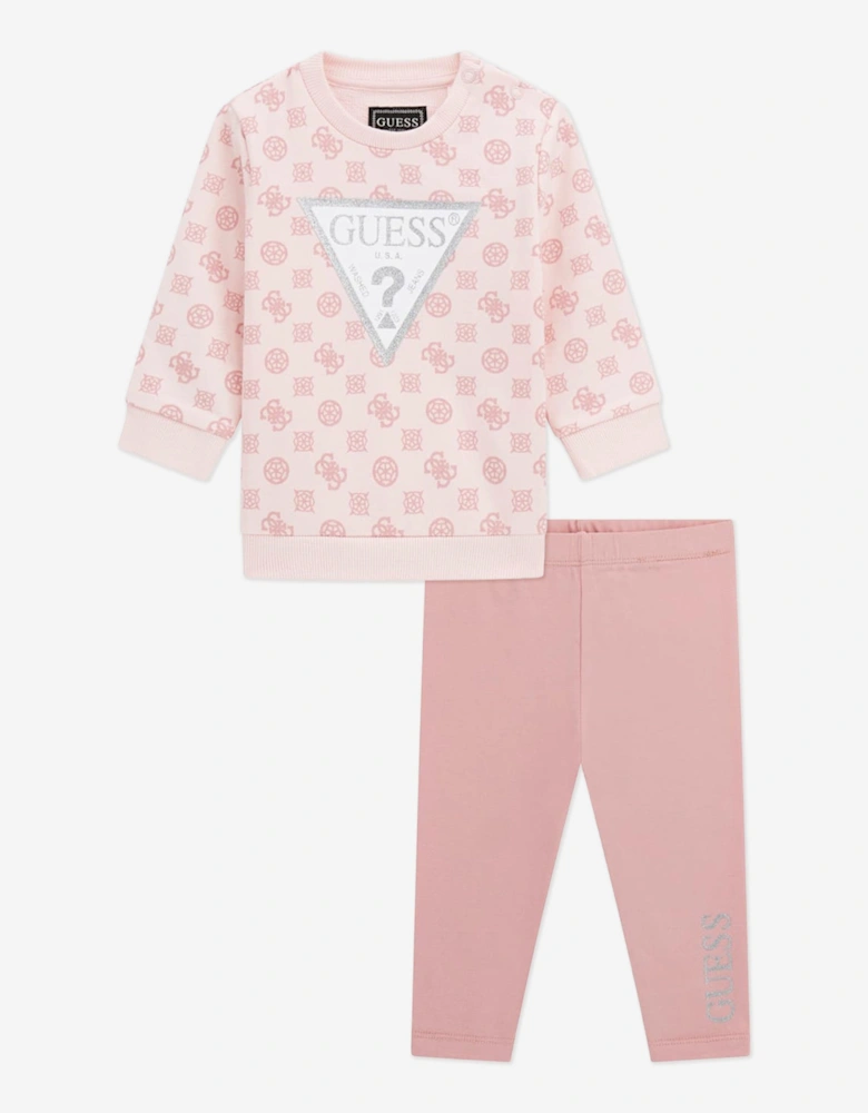 Baby Girls Leggings Set in Pink