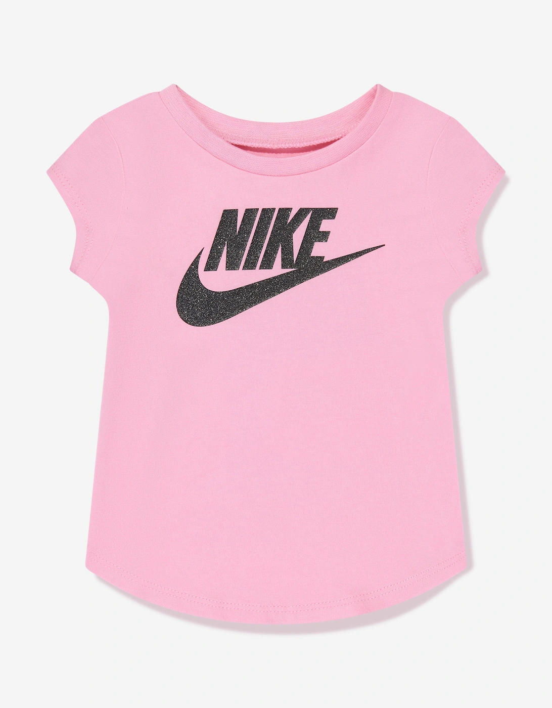 Nike Girls Pink 'S Futura Logo T-Shirt In  6 Years/7 Years Size 6 Kids