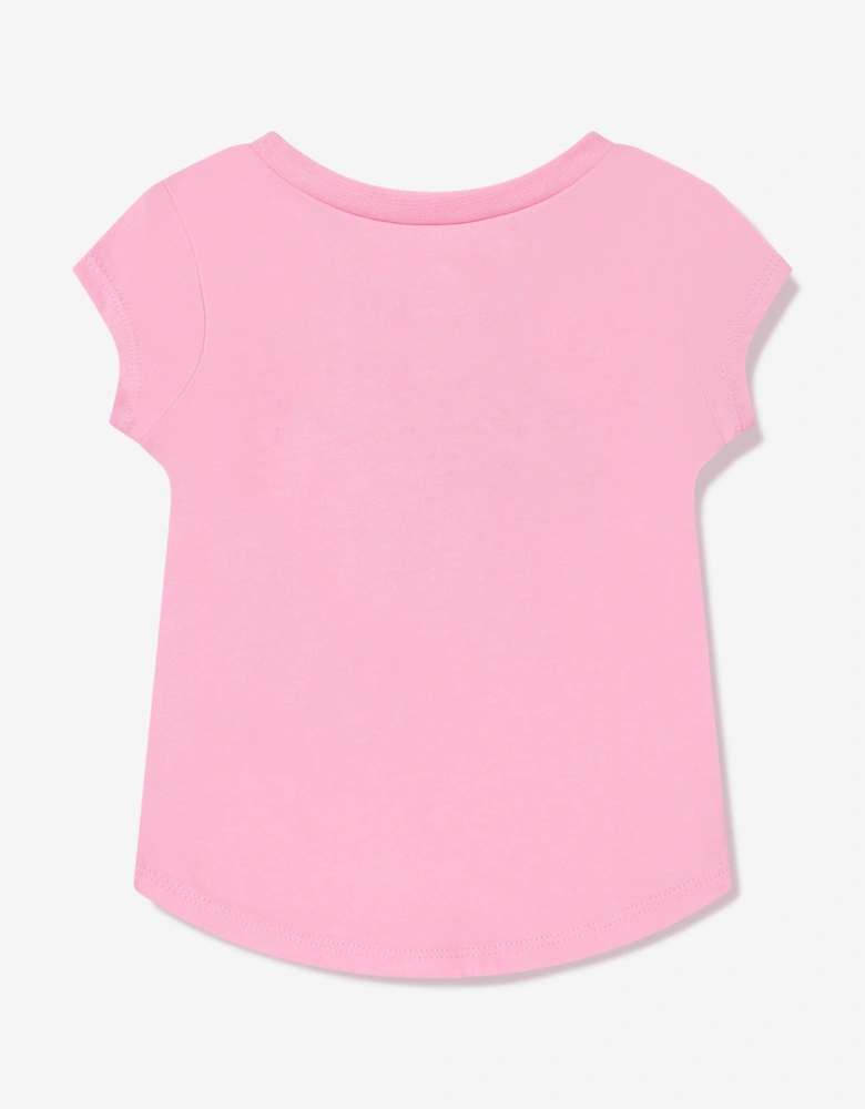 Girls Futura Logo T-Shirt in Pink