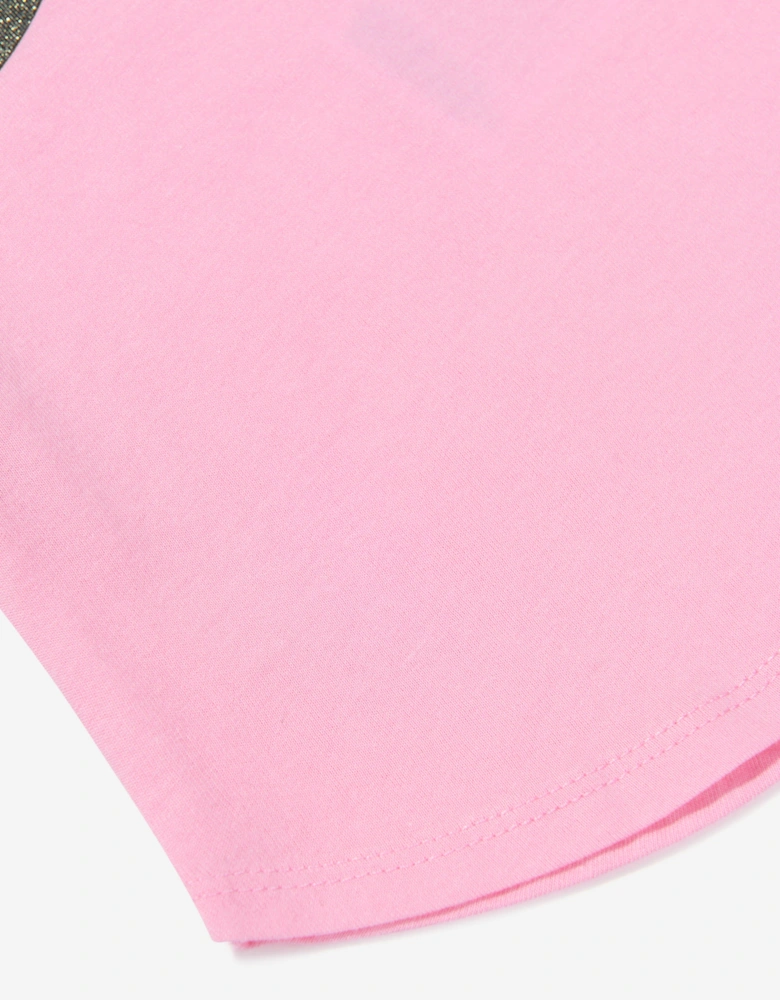 Girls Futura Logo T-Shirt in Pink