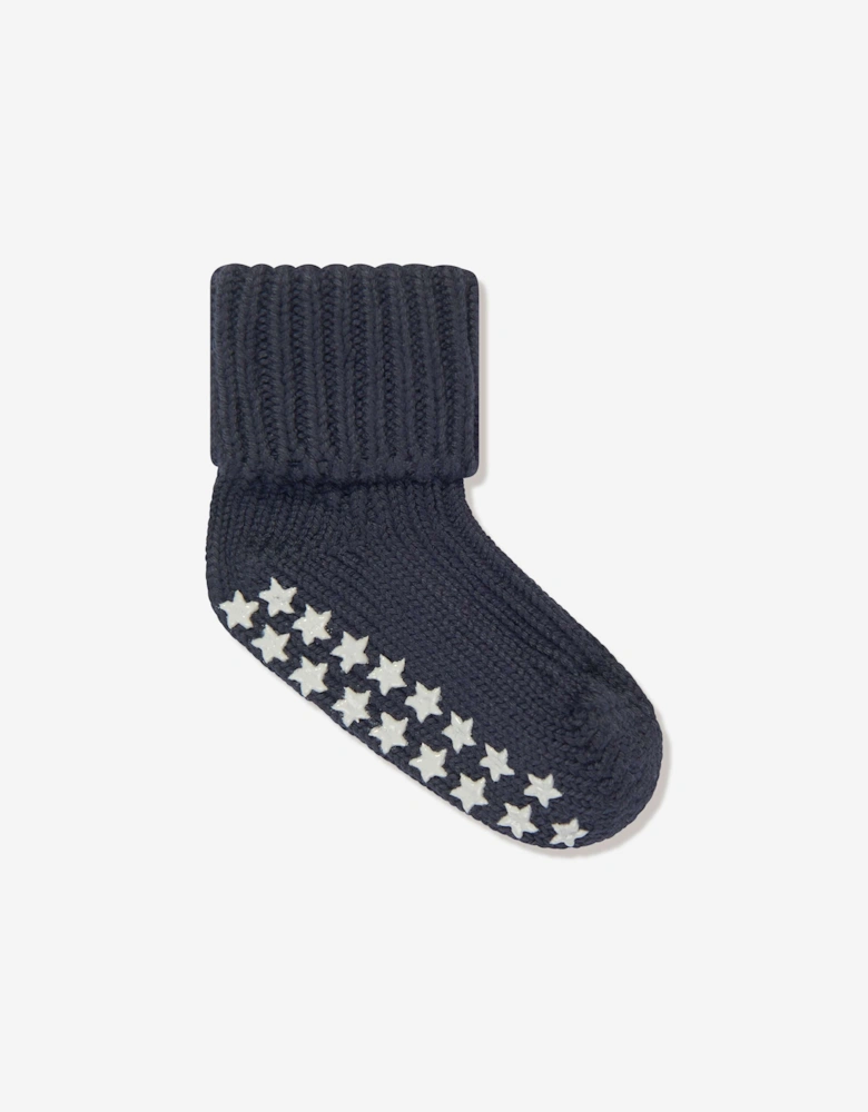 Baby Cotton Catspads House Socks in Navy