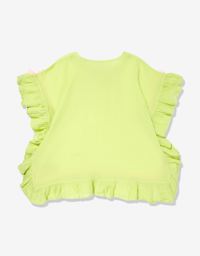 Girls Butterflies Kaftan in Green