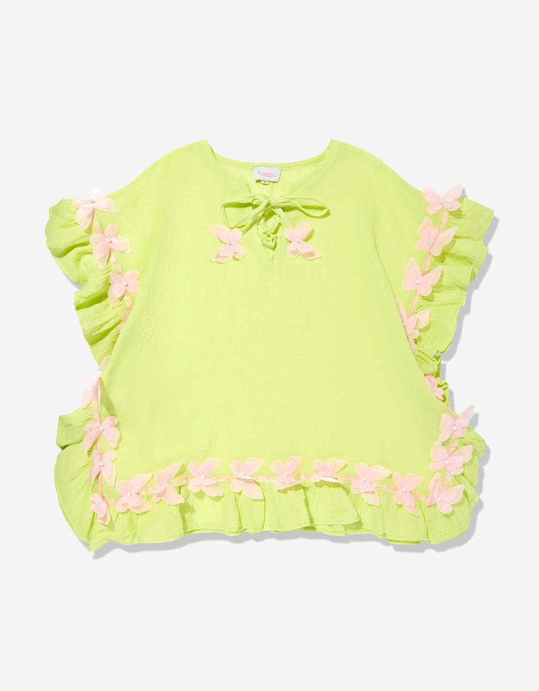 Girls Butterflies Kaftan in Green, 5 of 4