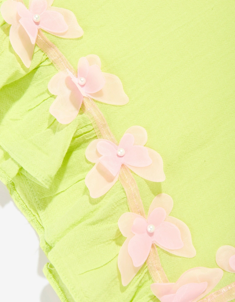 Girls Butterflies Kaftan in Green